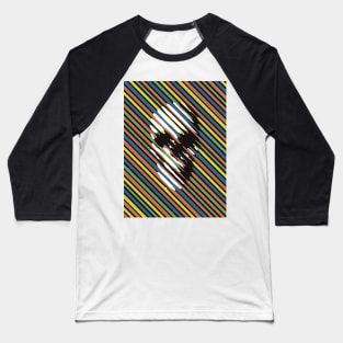 Stripe Skull Baseball T-Shirt